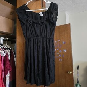 Elegant Black Ruffle Blouse